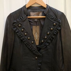 NWT Emilie d by Bagatelle leather moto jacket